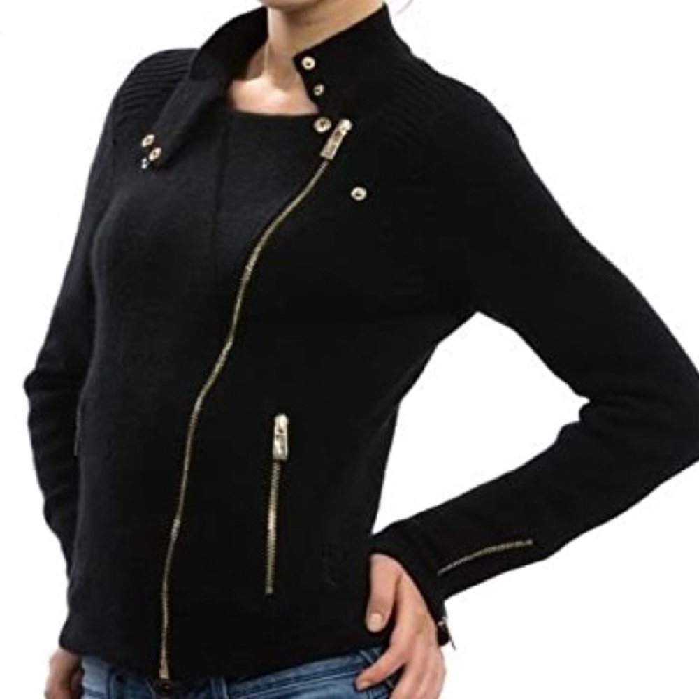Citizen Cashmere Knit Moto Jacket